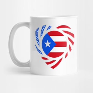 Puerto Rican American Multinational Patriot Flag (Heart) Mug